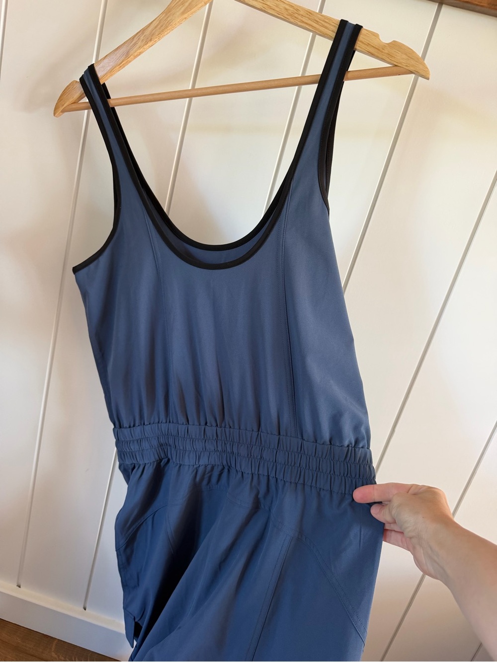 Athleta Slate Blue Sleeveless Utility Jumpsuit - Picture 4 of 5